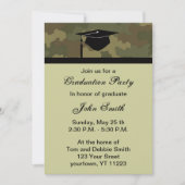 Monogramme Camouflage Graduation Party Invitation (Devant)