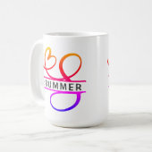 Monogramme cardiaque - Mugs de café personnalisés  (Devant gauche)