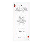 Monogramme Carte de jeu Casino programme de mariag (Dos)