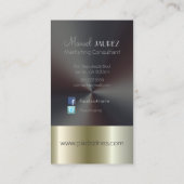 Monogramme Carte de visite acier brossé/sobriquet (Dos)