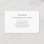 Monogramme, Carte de visite commercial minimal de  (Dos)