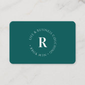 Monogramme, Carte de visite commercial minimal ver (Devant)