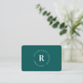 Monogramme, Carte de visite commercial minimal ver (Debout devant)