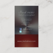 Monogramme Carte de visite en acier brossé (Dos)