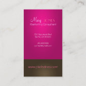 Monogramme Carte de visite en couleurs rétro (Dos)