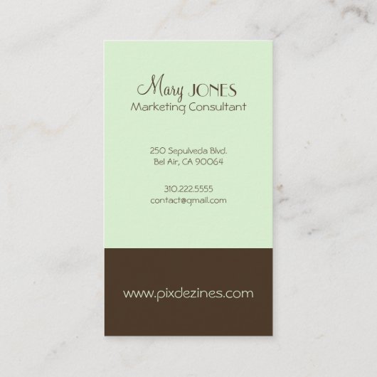 Monogramme Carte de visite en couleurs rétro (Dos)