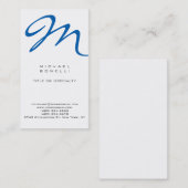 Monogramme Carte de visite standard tendance (Devant / Derrière)