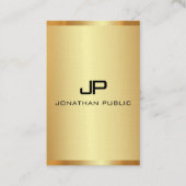 Monogramme Carte de visite vertical Élégant Faux G (Devant)