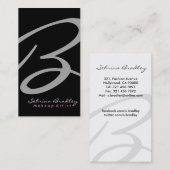 Monogramme - cartes de visite (Devant / Derrière)