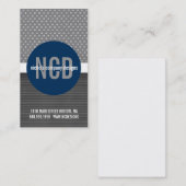 Monogramme Cartes de visite du cercle (Devant / Derrière)