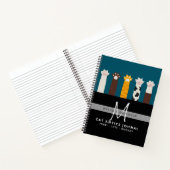 Monogramme CAT Paws Pour Les Carnets De Journal De (Intérieur)