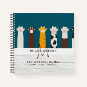 Monogramme CAT Paws Pour Les Carnets De Journal De (Devant)
