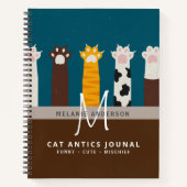 Monogramme CAT Paws Pour Les Carnets De Journal De (Devant)