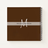 Monogramme CAT Paws Pour Les Carnets De Journal De (Dos)