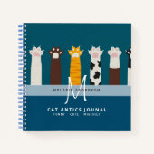 Monogramme CAT Paws Pour Les Carnets De Journal De (Devant)