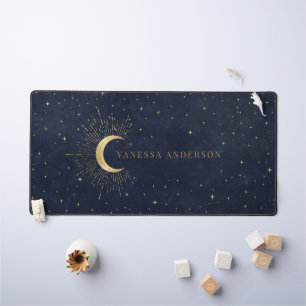 Monogramme céleste bleu nuit