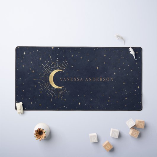 Monogramme céleste bleu nuit (Tableau pour enfants)