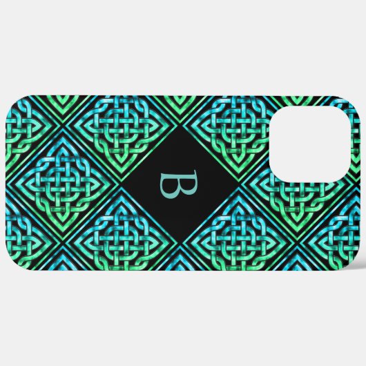 Monogramme Celtic Knot iPhone 12 Pro Max Coque (Retour (horizontal))
