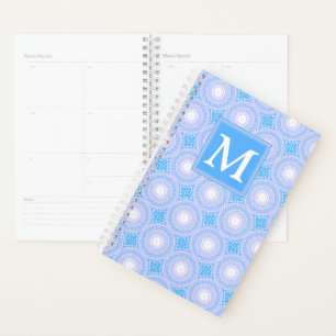 Monogramme Cercles bleu électrique motif