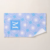 Monogramme Cercles bleu électrique motif (Serviette à main)