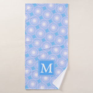 Monogramme Cercles bleu électrique motif