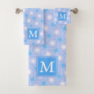 Monogramme Cercles bleu électrique motif