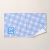 Monogramme Cercles bleu électrique motif (Serviette à main)