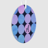 Monogramme Cercles Bleu Violet & Rose (devant)