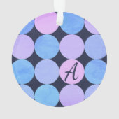 Monogramme Cercles Bleu Violet & Rose (dos)