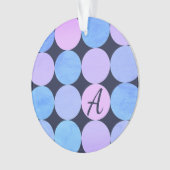Monogramme Cercles Bleu Violet & Rose (devant)