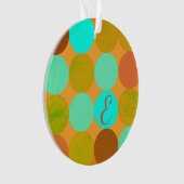 Monogramme Cercles Turquoise Bleu Vert & Orange (devant)
