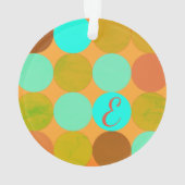 Monogramme Cercles Turquoise Bleu Vert & Orange (dos)