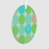 Monogramme Cercles Turquoise Bleu Vert & Orange (devant)