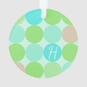 Monogramme Cercles Turquoise Bleu Vert & Orange (dos)