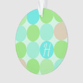 Monogramme Cercles Turquoise Bleu Vert & Orange (devant)