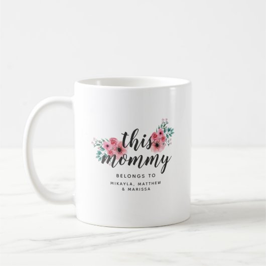 Monogramme Cette Maman Appartient À La Mug (Gauche)