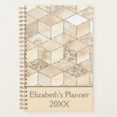 Monogramme Champagne Parties scintillant Crème Bei (Devant)