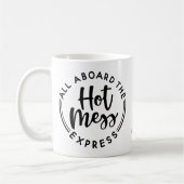 Monogramme Chaud Mess Express café Mug (Gauche)