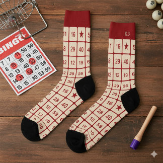 Monogramme chaussette de jeu de chance - Bingo