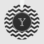 Monogramme Chevron noir et blanc (devant)