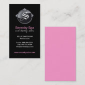 Monogramme chic - carte de visite de spa et de (Devant / Derrière)