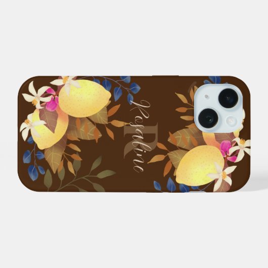 Monogramme chic citron Brown (Verso Horizontal)