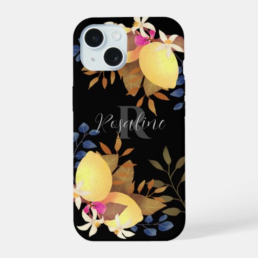 Monogramme chic citron noir (Verso)
