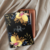 Monogramme chic citron noir