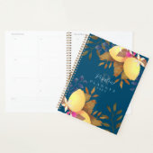 Monogramme chic citron turquoise (Devant avec enveloppe)
