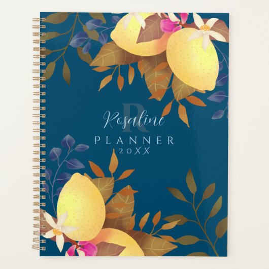 Monogramme chic citron turquoise (Devant)