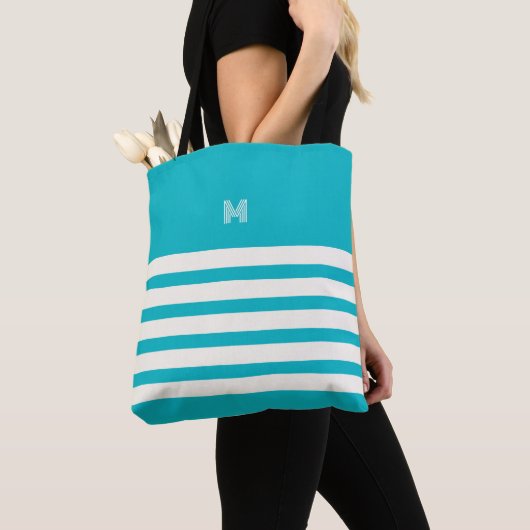 Monogramme | Chic Sac fourre-tout Turquoise (De près)