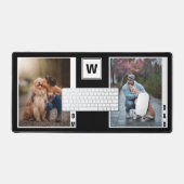 Monogramme Chien Maman Papa Deux Photo Collage (Clavier et souris)