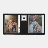 Monogramme Chien Maman Papa Deux Photo Collage (Recto)