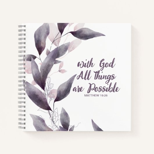 Monogramme Christian Journal avec Purple Botanique (Devant)